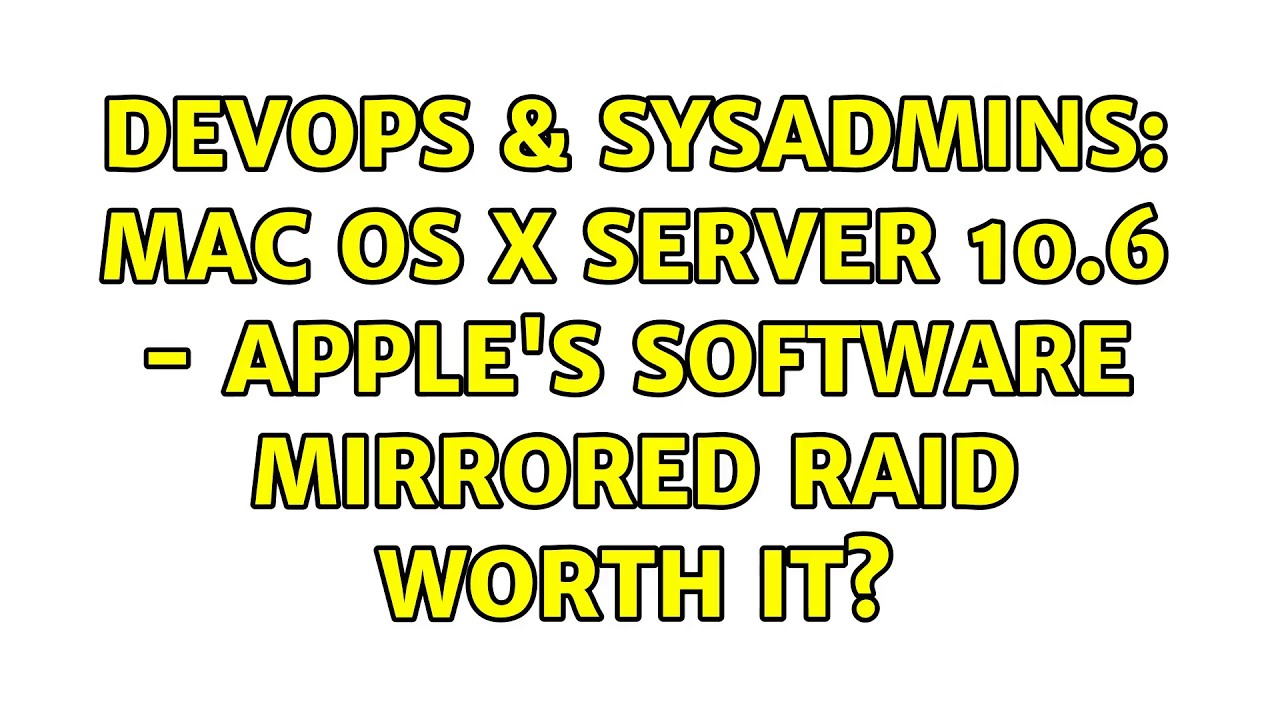 raid software for mac os x